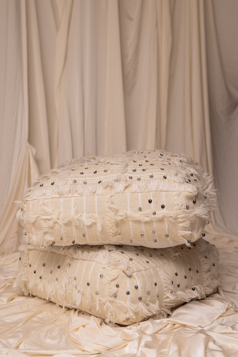 KARA - Sequin Pouffe