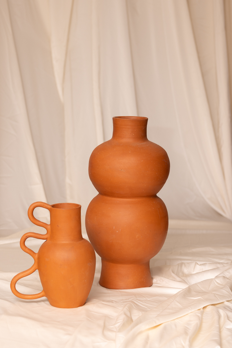 SIGIA - Double Bubble Terracotta Vase - Image 2