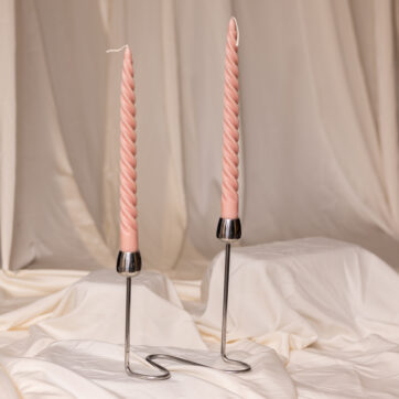 LOUKA – Medium Silver Table Lanterns