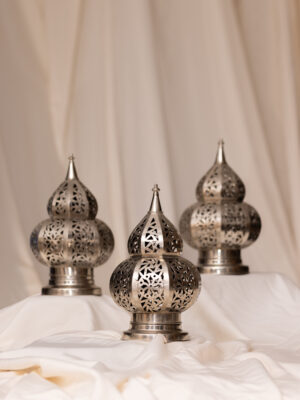 SOUKA - Medium Silver Table Lanterns