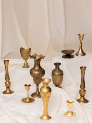 BRUNA - Vintage Brass Candlestick Set