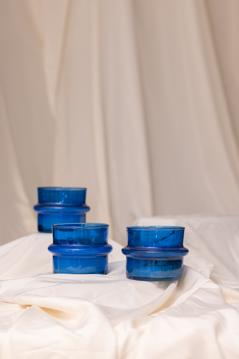 LIT - Blue Small Beldi Candles Set - Image 2