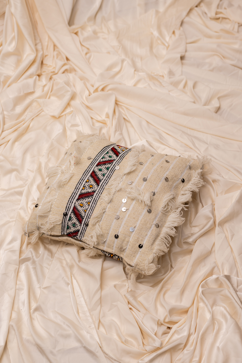 RATA - Sequin Berber Cushion